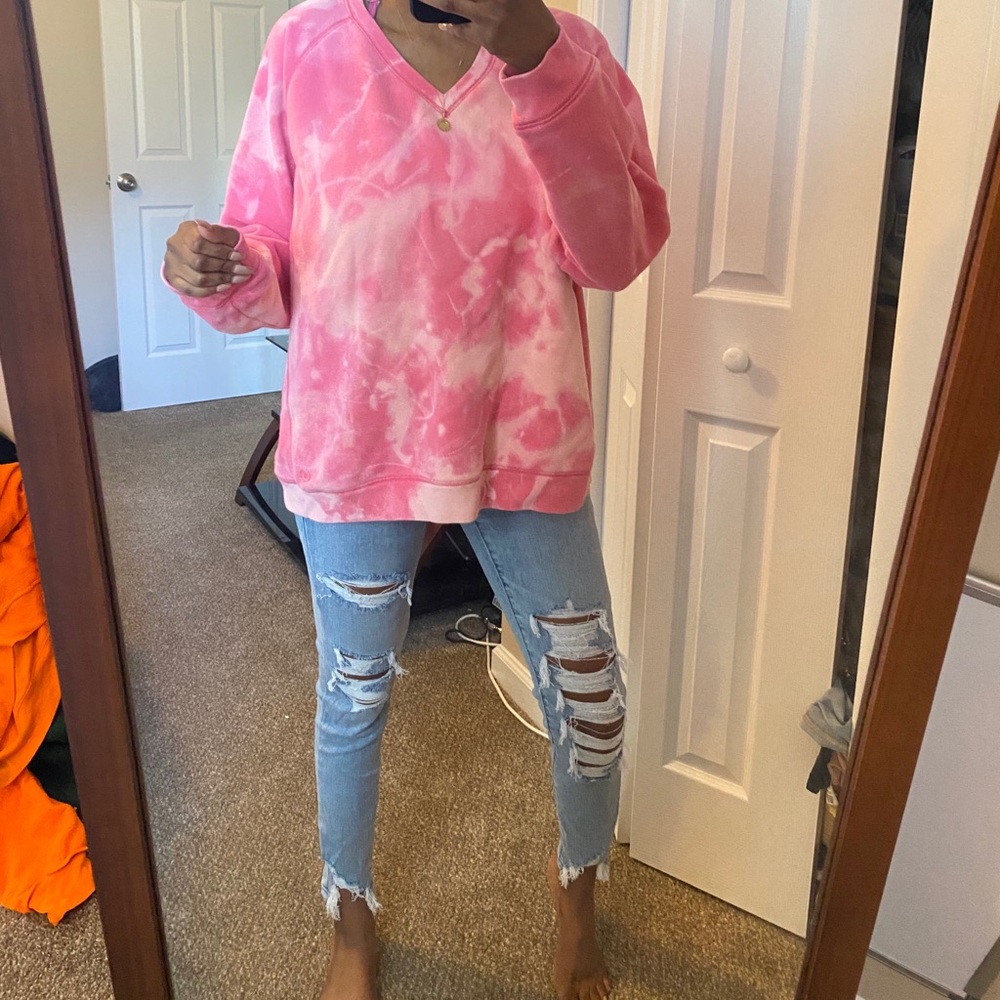 Pink Bleached Izod Sweater